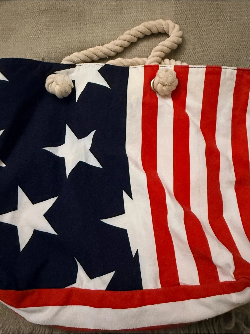 Old Navy Red, White & Blue Star Stripe Tote